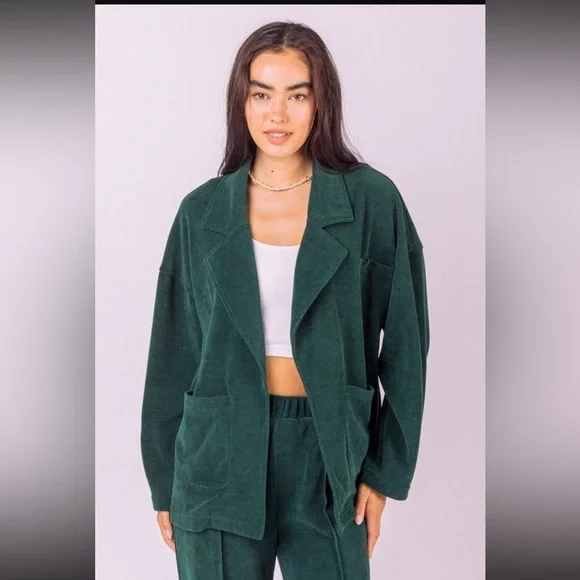 Oversize Corduroy Blazer Jacket Mocha - Picture 4 of 4